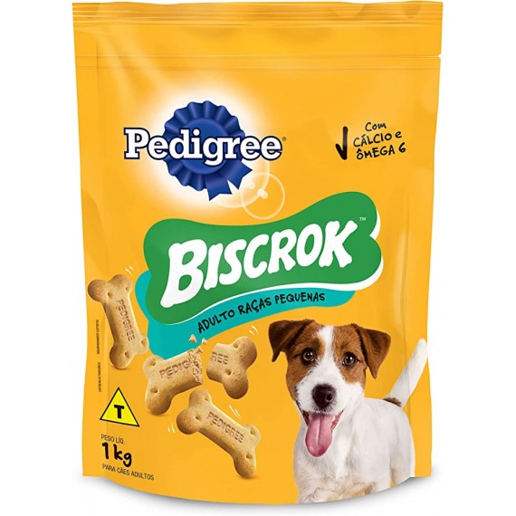 Biscoito Biscrok da Pedigree para Cães Adultos de Raça Pequena - 1 kg