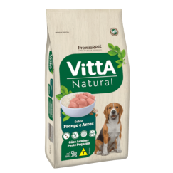 Ração Premier Vitta Natural para Cães Adultos de Porte Pequeno sabor Frango e Arroz - 15 Kg