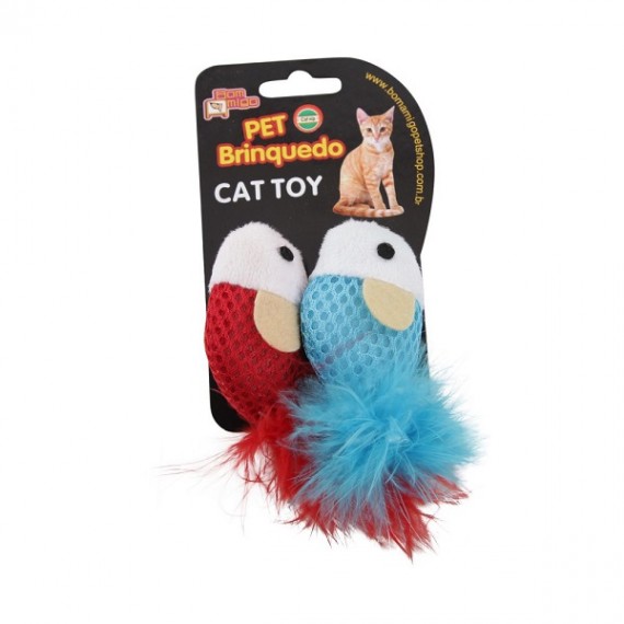 Brinquedo para Gatos Peixinho com Plumas da Bom Amigo