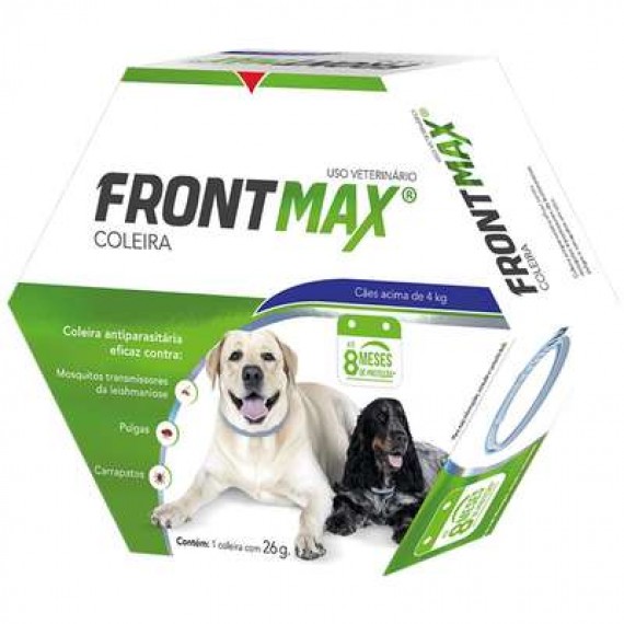 Coleira Antiparasitária Frontmax da Vetoquinol para Cães acima de 4 Kg