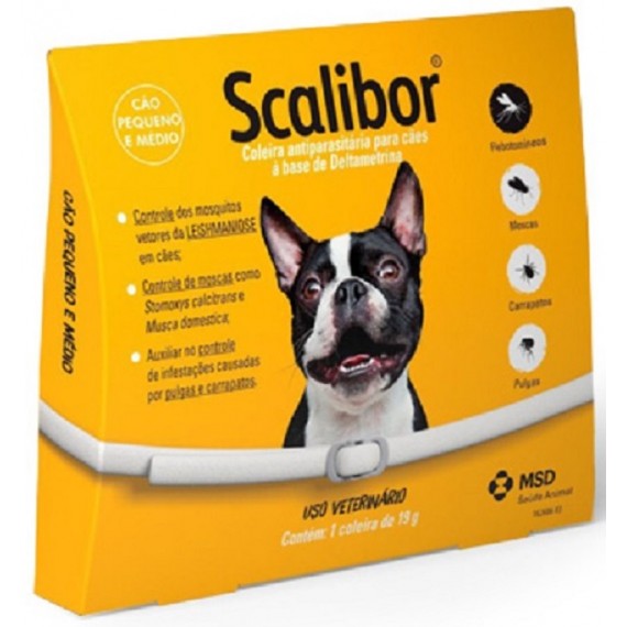 Coleira Antiparasitária Scalibor da MSD para Cães Pequeno e Médio