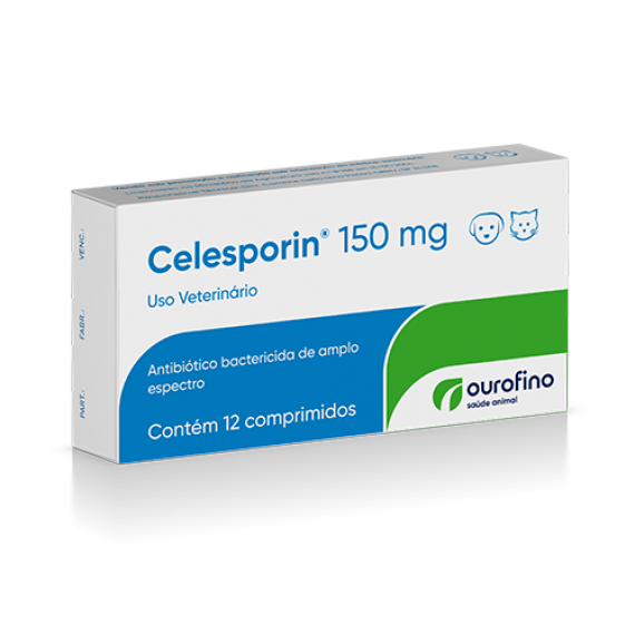 Antibiótico Celesporin da Ourofino para Cães e Gatos - 150 mg