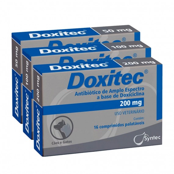 Antibiótico Doxitec da Syntec - 16 Comprimidos