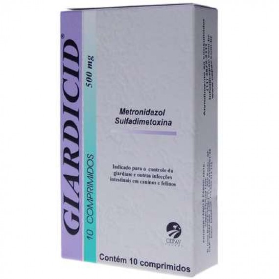 Antibiótico Giardicid 500 mg da Cepav - 10 comprimidos