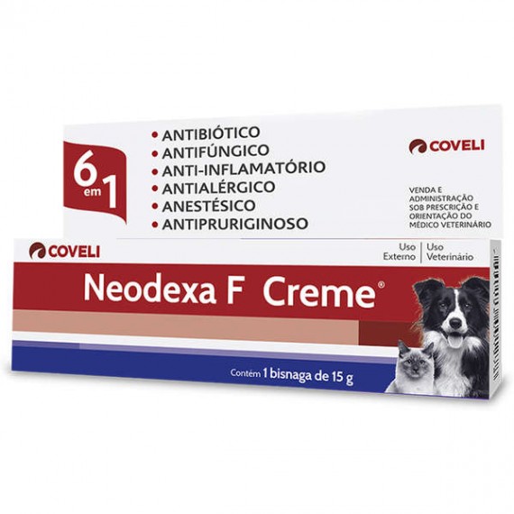 Antibiótico Neodexa F Creme da Coveli - 15 g