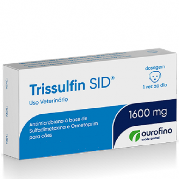 Antimicrobiano Trissulfin Sid 1600 mg da Ourofino - 5 Comprimidos