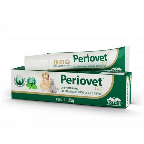 Gel Periovet Higiênico Bucal para Cães e Gatos da Vetnil - 25 g