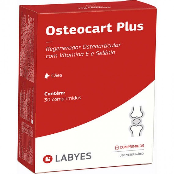 Regenerador Osteoarticular Osteocart Plus da Labyes para Cães - 10 comprimidos