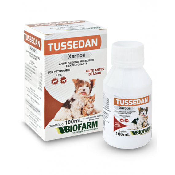 Xarope Tussedan da Biofarm para Cães e Gatos - 100 ml
