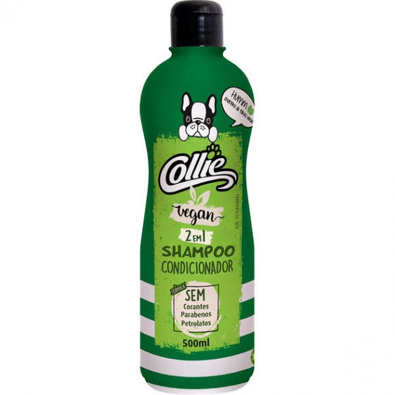 Shampoo e Condicionador Collie 2x1 para Cães e Gatos - 500 ml