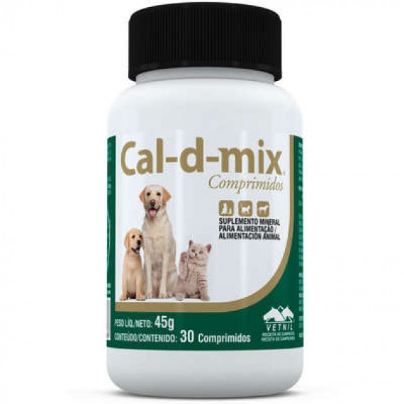 Suplemento Cal-d-mix Comprimido da Vetnil - 30 comprimidos