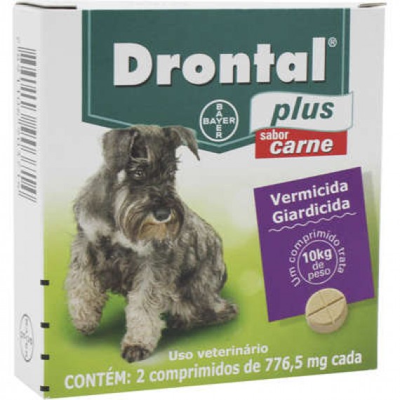 Vermífugo Drontal Plus Sabor Carne da Bayer - Cães 10 Kg