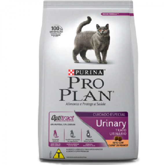Ração Pro Plan Urinary Trato Urinário Gatos Adultos da Néstle Purina Sabor Carne de Frango - 1,5 Kg