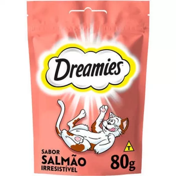 Petisco Dreamies Sabor Salmão para Gatos - 80 g