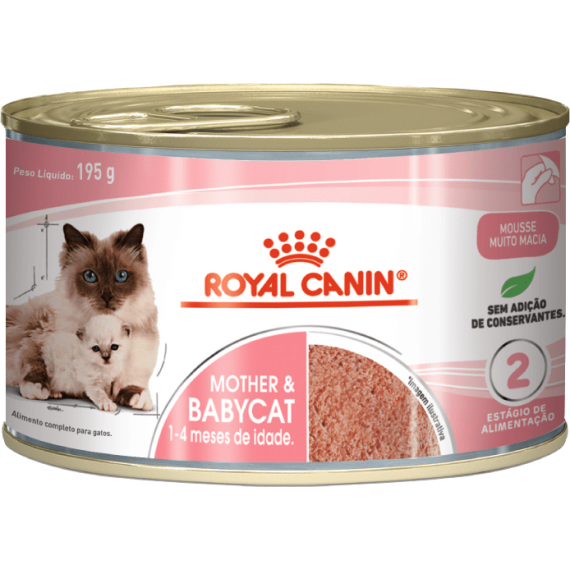 Ração Úmida Lata Baby Cat Instinctive Wet para Gatos Filhotes da Royal Canin - 195 g